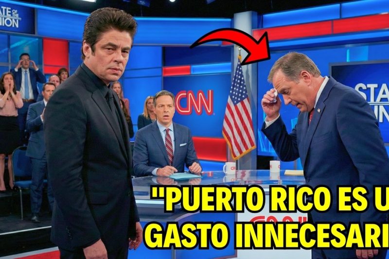 Senador llama a Puerto Rico ‘gasto innecesario’. Benicio del Toro le da la lección de su vida en CNN