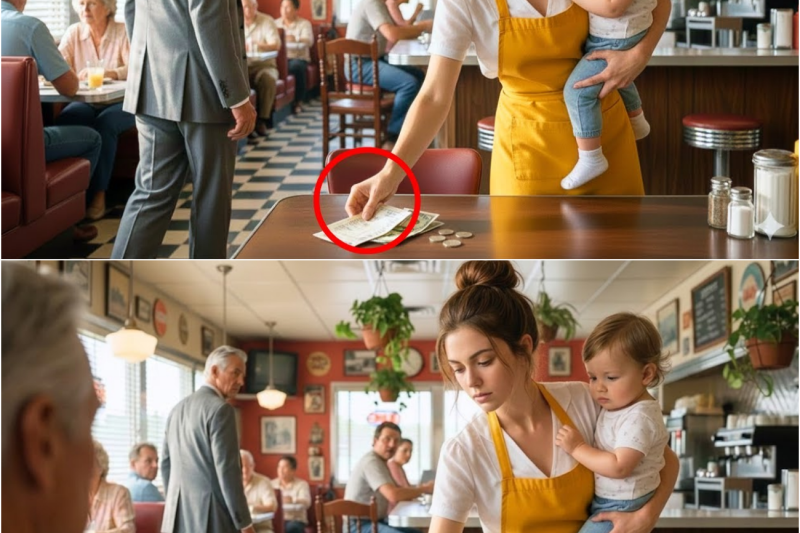 Millonario No Dejó Propina — Pero La Camarera Madre Soltera Descubrió Un Papel Oculto Bajo El Plato