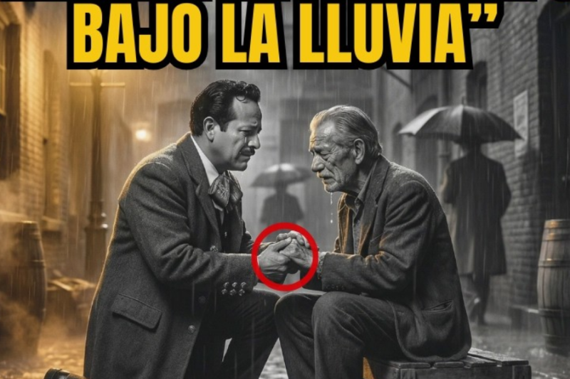Un anciano Ciego Esperó 6 Horas Bajo la Lluvia Para Ver a Pedro Infante.