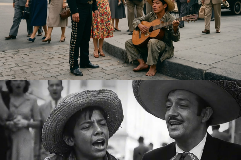 Un Niño de la Calle tocaba “México Lindo y Querido” — Cuando, de repente, Jorge Negrete apareció