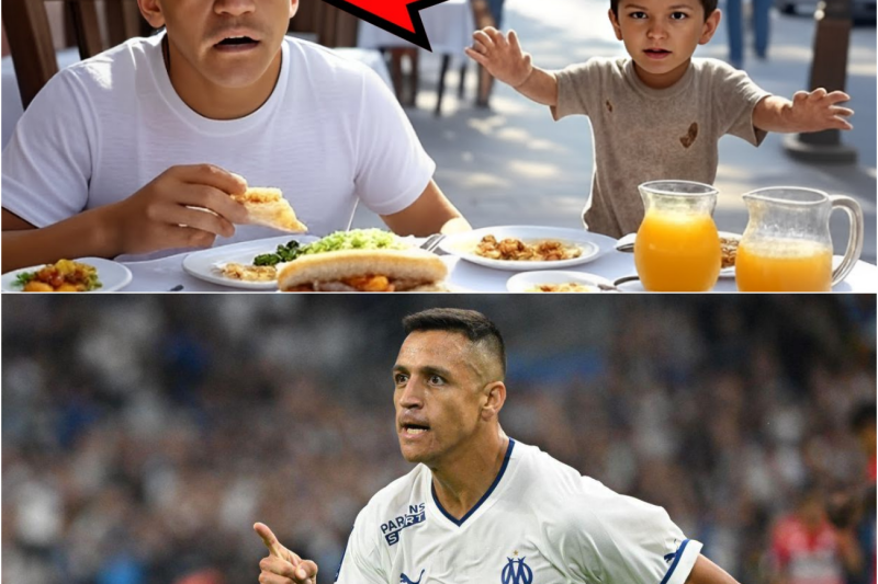 Niño sin hogar grita «¡No te comas eso!». Alexis Sánchez se paraliza al saber por qué.