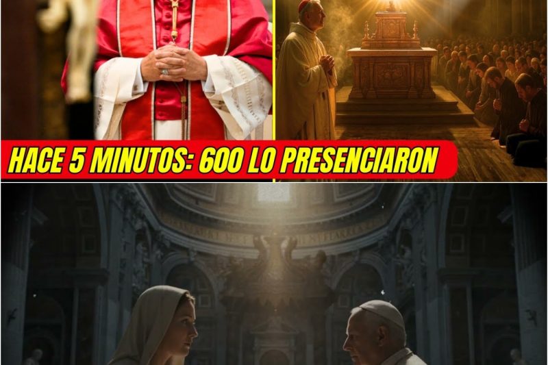 La Virgen del Carmen desciende sobre el altar mientras el Papa León XIV celebra la Misa