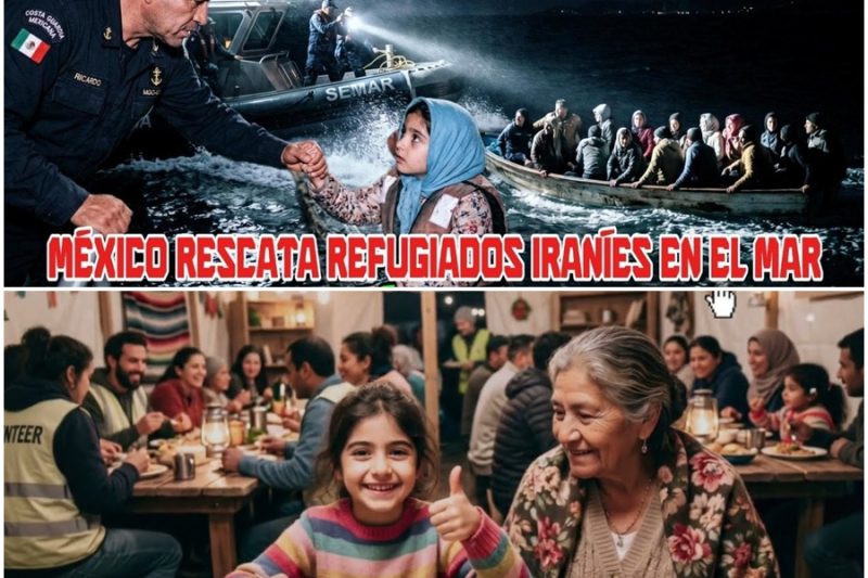 ¡MÉXICO conmociona al mundo! Rescate de refugiados iraníes en el mar y conmovedoras imágeness