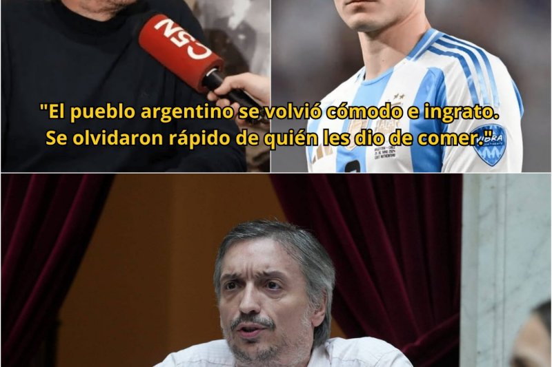 ¡HUMILLÓ! Máximo Kirchner llama “ingratos” a los argentinos y Julián Álvarez lo enfrenta en vivo.