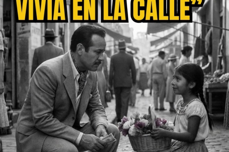 pedro infante le cambio la vida a una niña-que vendía flores echas de basura