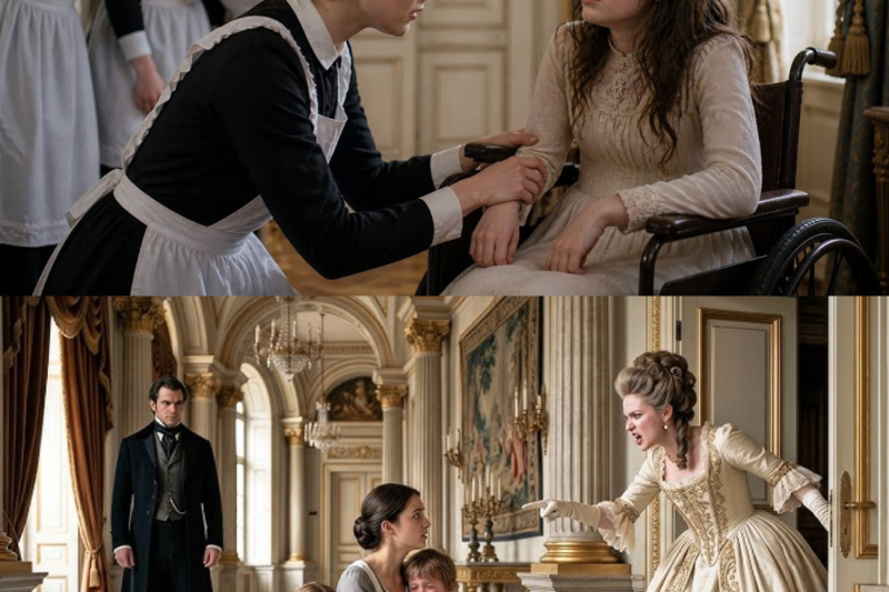 ON HER FIRST DAY OF WORK, A POOR MAID SAVES A BULLIED DISABLED WOMAN—UNAWARE SHE’S THE DUKE’S SISTER