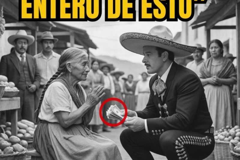 Pedro Infante vio a una mujer que estaba vendiendo comida para comprar medicinas.
