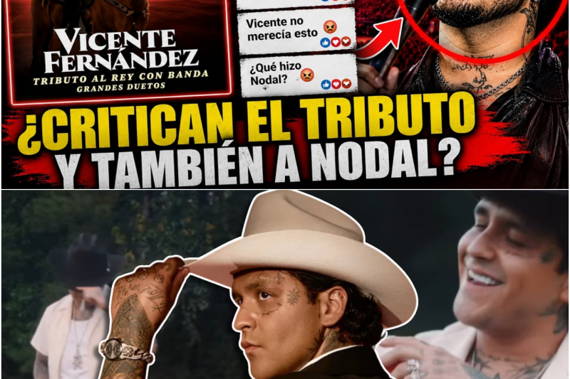 Polémica en el rancho: las duras críticas al homenaje póstumo de Vicente Fernández con la participación de Christian Nodal y Ángela Aguilar
