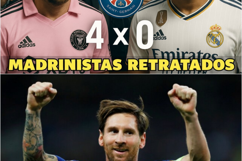 Madridistas se burlaron del 4-0 al Inter Miami… ¡Y el PSG les CLAVÓ el MISMO MARCADOR!