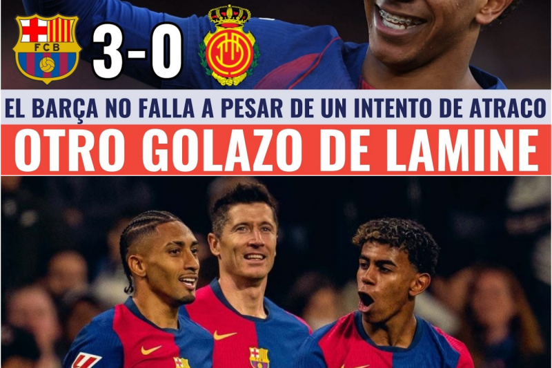 🔥EL BARÇA GANA 3-0 AL MALLORCA CON GOLAZOS DE LAMINE YAMAL, LEWANDOWSKI Y BERNAL | INTENTO DE ROBO