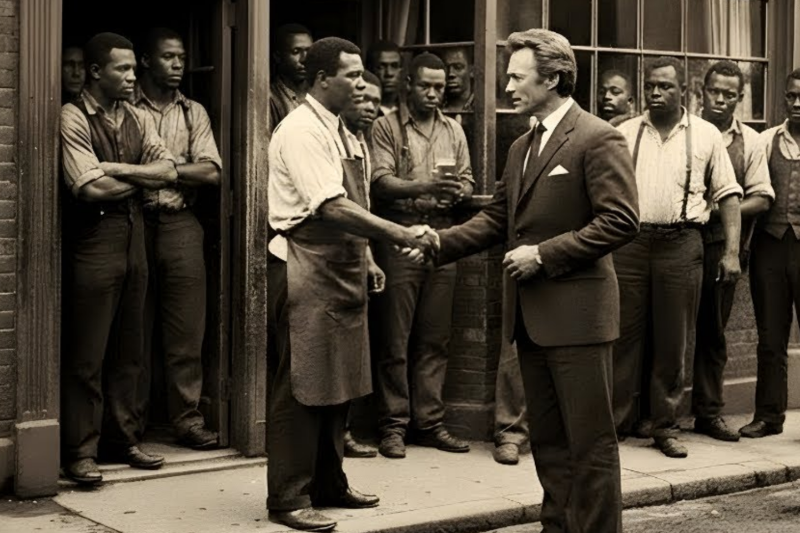 Clint Eastwood entró a un restaurante “SOLO PARA NEGROS” y lo que hizo dejó al dueño en shock