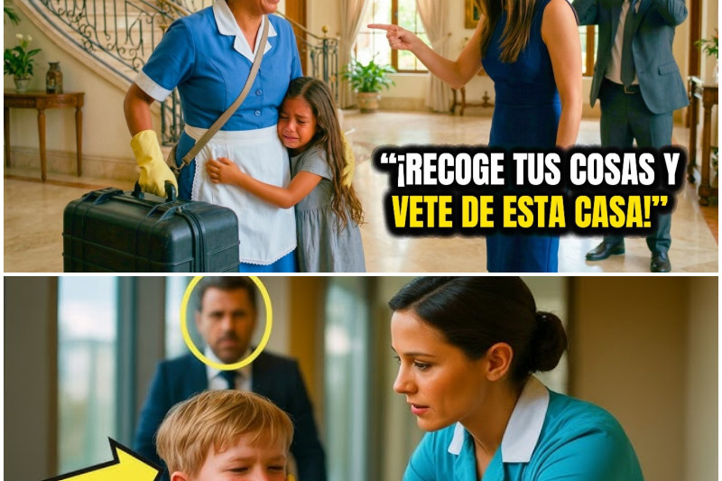 NOVIA CRUEL EXPULSÓ A LA LIMPIADORA SIN SABER QUE EL MILLONARIO MIRABA… ¡REVELÓ SU SECRETO!