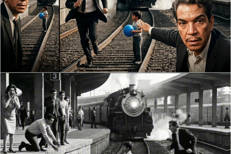 Niño cayó a VÍAS con tren a 50 metros—Cantinflas tuvo 30 segundos para salvarlo y casi MURIÓ