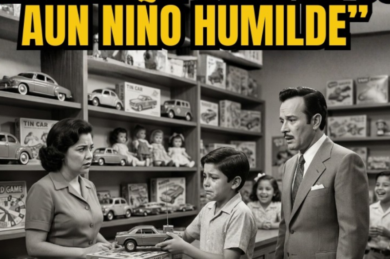 Pedro Infante vio a un niño devolviendo juguetes que acababa de comprar.