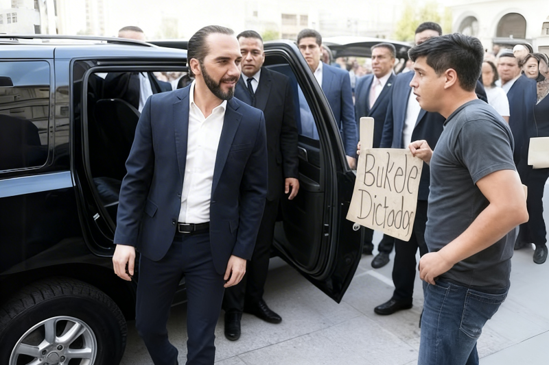 El joven que llamó ‘dictador’ a Bukele en una protesta y las 5 frases que cambiaron su vida