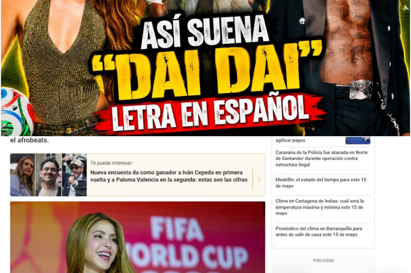 Shakira y Burna Boy conquistan el panorama musical global con Dai Dai el nuevo himno oficial para el Mundial de la FIFA