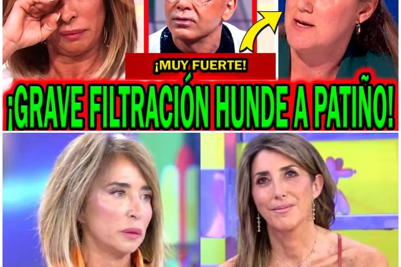 ¡URGENTE! La filtración definitiva que hunde a María Patiño: El infierno de Paz Padilla y la traición más imperdonable de la televisión