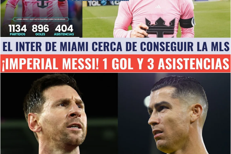 HISTÓRICO MESSI – 1 GOL Y TRES ASISTENCIAS PARA ACERCAR AL INTER MIAMI A LA MLS | CHILENA DE CR7