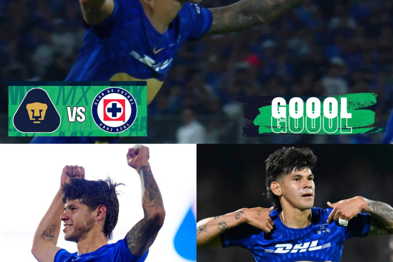 ¡Gol de antología! Pumas golpea primero y hace vibrar a su afición ante Cruz Azul