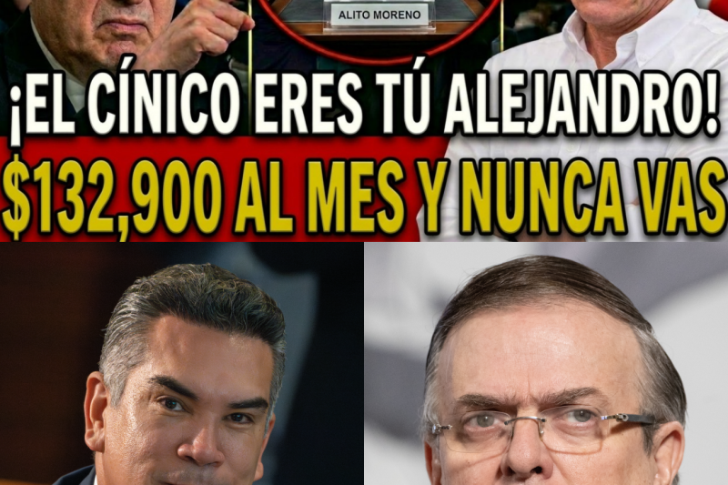 ¡El Colmo del Cinismo! Alito Moreno, el Senador Más Faltista de México, Ataca a Ebrard Mientras Cobra Millones sin Trabajar