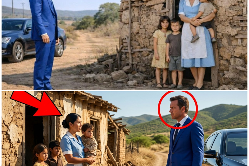 MILLONARIO SIGUE A LA LIMPIADORA Y LA VE EN UNA CASA ABANDONADA CON SUS HIJOS, QUE REVELAN LA VERDAD