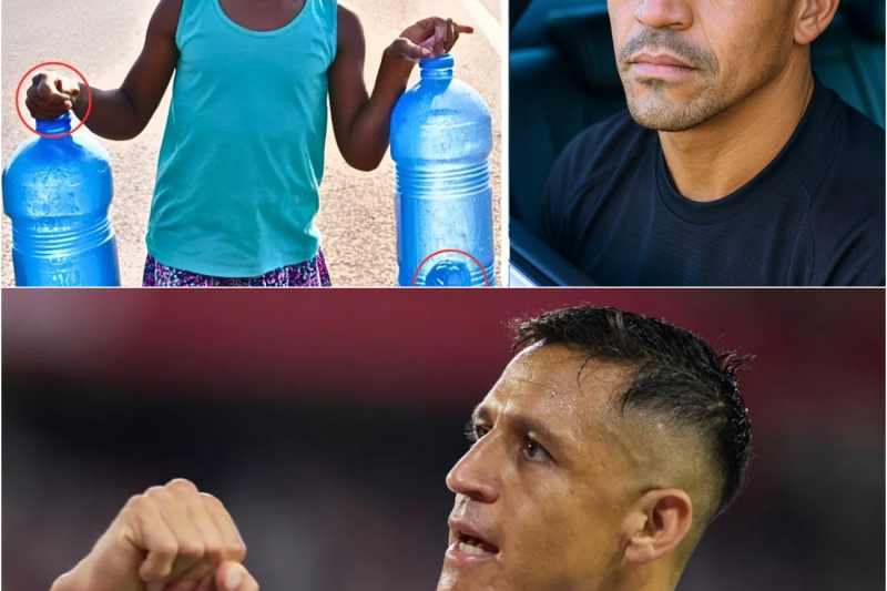 ALEXIS SÁNCHEZ VE A NIÑA VENDIENDO AGUA EN SEMÁFORO Y BAJA DEL AUTO AL VERLA TRABAJANDO