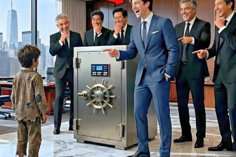 TE DOY 100 MILLONES SI ABRES LA CAJA FUERTE” — EL MILLONARIO SE RÍE, PERO EL NIÑO LO SORPRENDIÓ