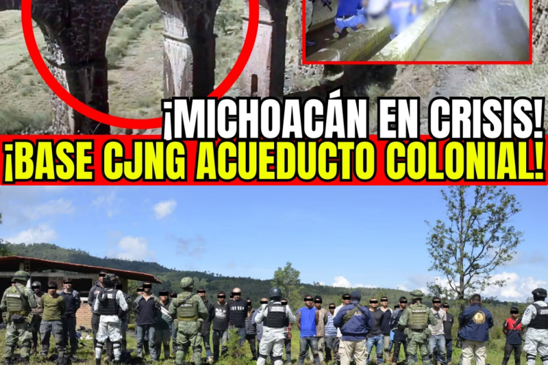 🇲🇽🚨MICHOACÁN DESPIERTA EN CRISIS: GAFES HALLAN BASE CJNG EN ACUEDUCTO COLONIAL: TÚNELES DE 300 AÑOS