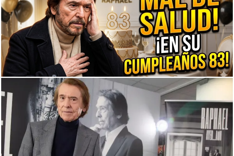 El cumpleaños más oscuro de Raphael: Hundido tras un repentino ataque que agrava su estado de salud