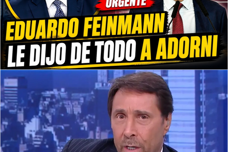 💥EDUARDO FEINMANN LE DIJO DE TODO A MANUEL ADORNI💥”TENES QUE RENUNCIAR”