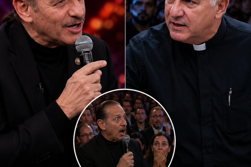 Teo González se burla del Padre Espinoza en un show… ¡pero él aparece entre el público y lo enfrenta