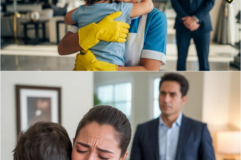 LA EMPLEADA ABRAZA AL BEBÉ DEL MILLONARIO POR ÚLTIMA VEZ… ¡SUS PALABRAS ROMPEN EL CORAZÓN!