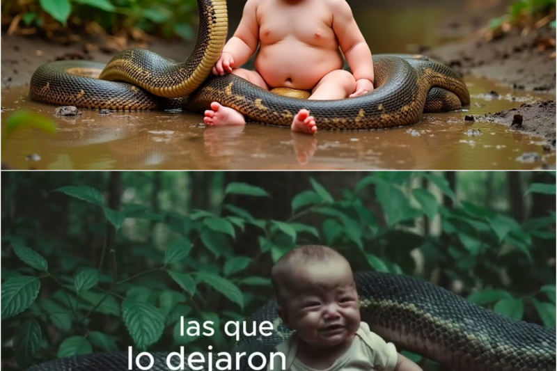 Hombre Encuentra Bebé Abandonado En Un Bosque Con Una Serpiente Gigante Enrollada En Él