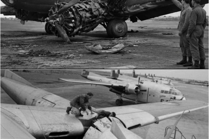 Cuando este caza alemán se incrustó en su B-17 — aterrizó con él aún en su interior