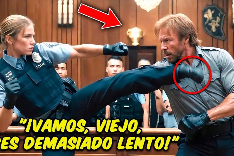Policía RACISTA ATACA a CHUCK NORRIS en el Tribunal y Palidece al Descubrir su Verdadera Identidad