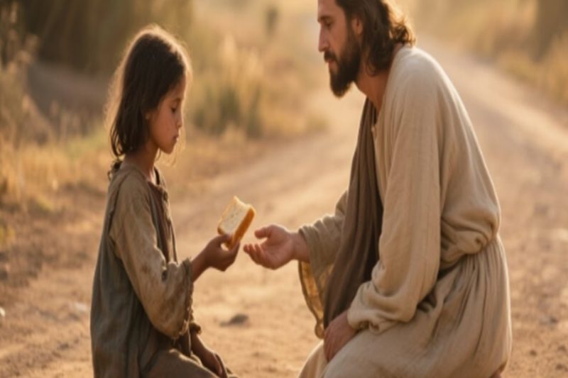 “TOMA, YO AGUANTO UN DIA MAS SIN COMER” DIJO LA NIÑA SIN HOGAR A JESÚS… Y ESTE LE HIZO UN MILAGRO