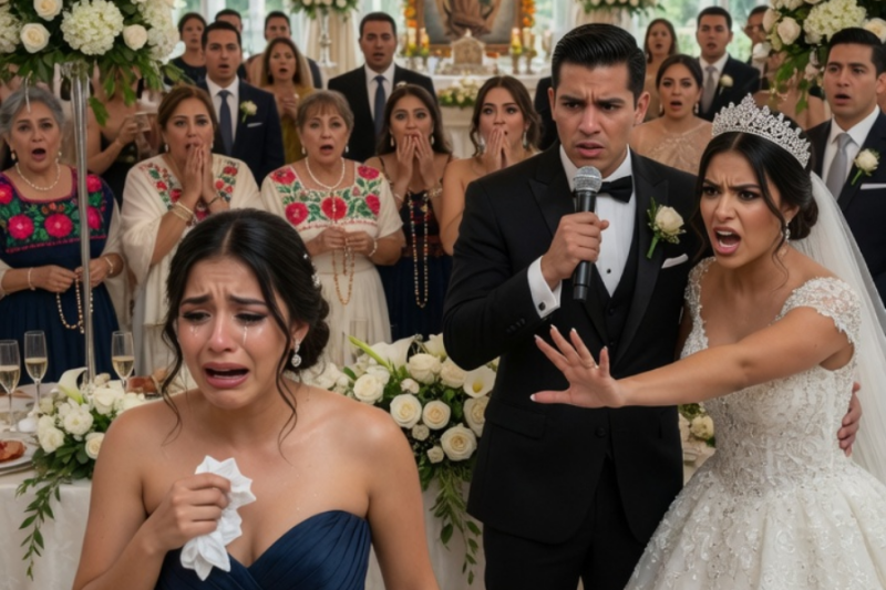 Mi propia hermana me humilló llamándome “producto usado” en su boda, pero jamás imaginó que el novio tomaría el micrófono para cancelar todo frente a 200 invitados.