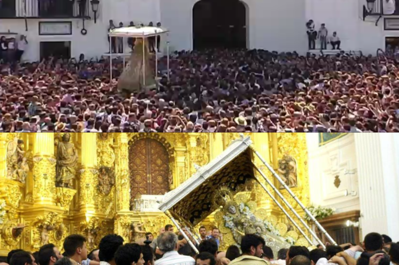 Frenzy and devotion in El Rocío: locals jump the fence at dawn as the Virgin of El Rocío returns to Andalusia’s streets VL