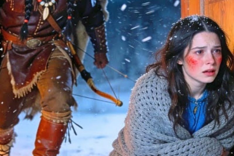 La arrojaron a la nieve en Nochebuena por “no dar a luz”… pero un guerrero apache sorprendió a todos