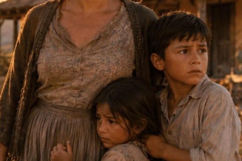 Con dos niños y el alma rota, una viuda llegó al rancho abandonado… y halló esperanza