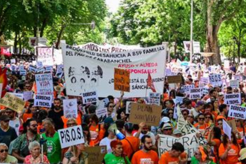 ¡Madrid estalla! Miles salen a las calles contra los precios imposibles de la vivienda