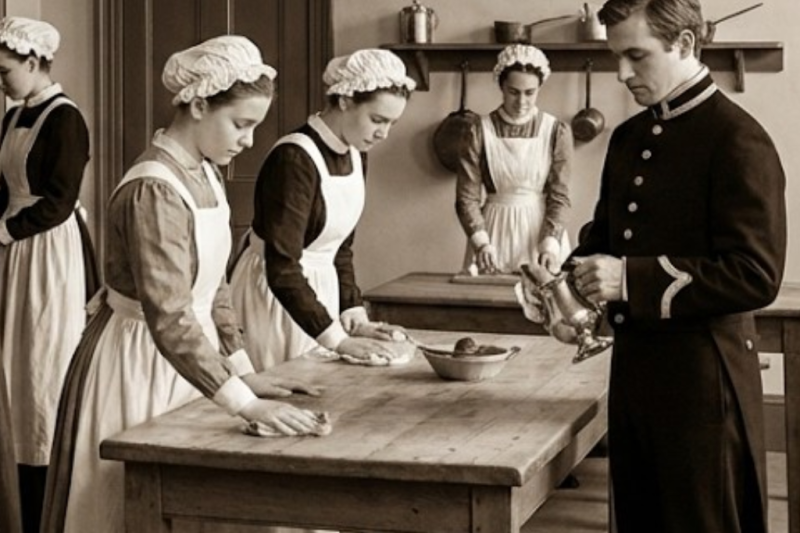 Sirvientes en Mansiones Victorianas Explicados: Cómo Era Realmente la Vida en el Servicio