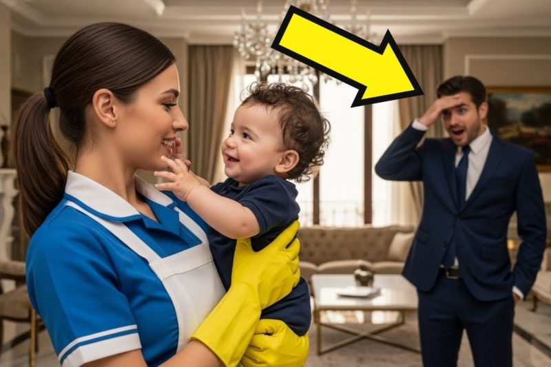 EL BEBÉ DEL MILLONARIO MORDIÓ A TODAS LAS NIÑERAS… PERO SONRIÓ A ESTA EMPLEADA