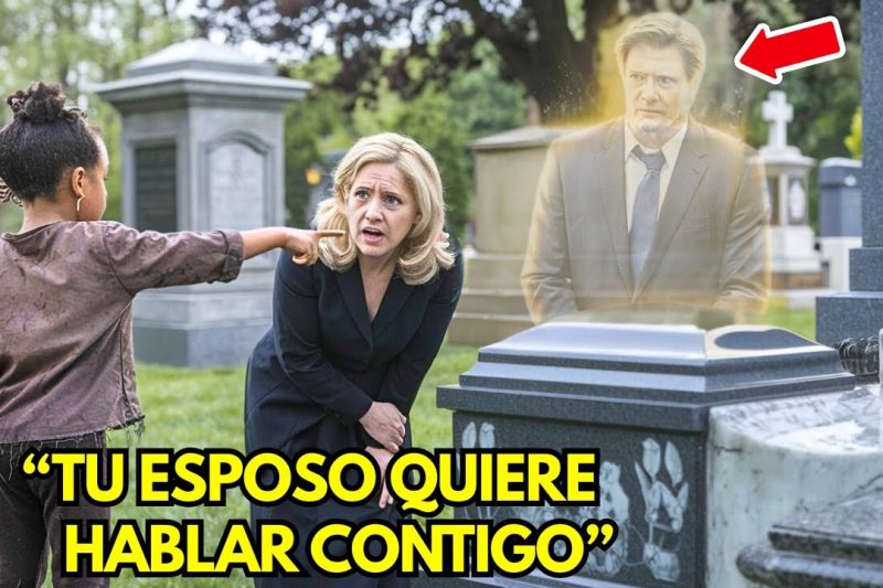 Niña Sorprende a Una Viuda En La Tumba de Su Esposo… Al Girarse, Casi Se Desmaya