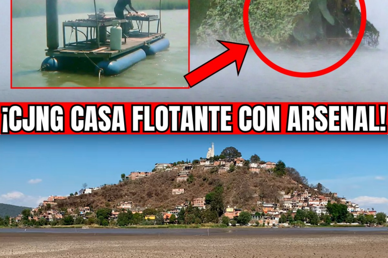🇲🇽🚨¡MARINOS HALLAN “NARCO-PLATAFORMA” EN LAGO DE PÁTZCUARO! CJNG TENÍA CASA FLOTANTE CON ARSENAL