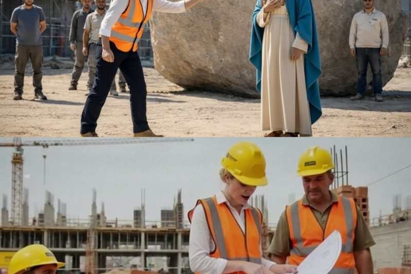  “Nadie puede mover esta piedra” — la ingeniera la desafió, pero la Virgen María le dio una lección