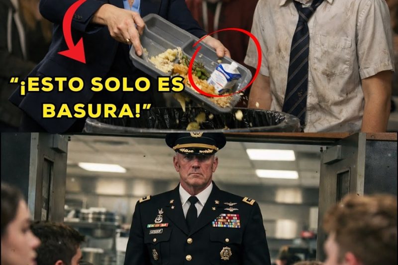 Maestra TIRA la COMIDA de un alumno humilde… HASTA que su padre MILITAR LLEGA