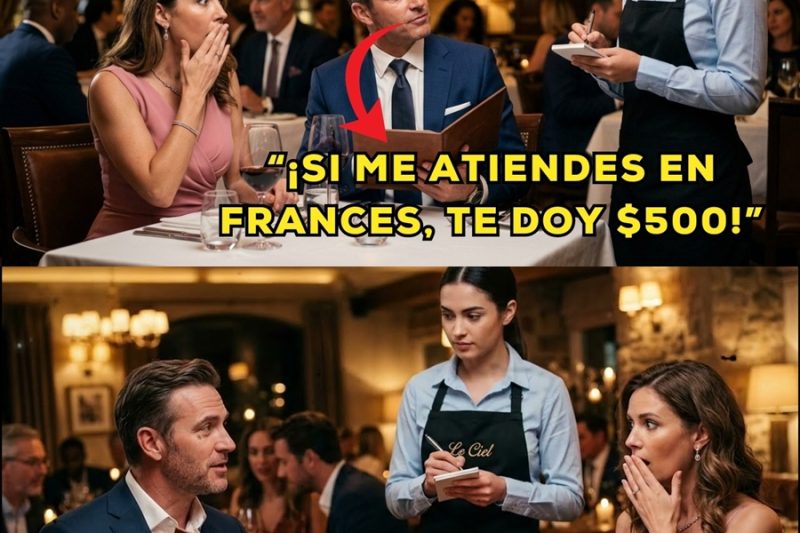 Millonario HUMILLO a mesera en FRANCÉS… pero Ella Entendió TODO