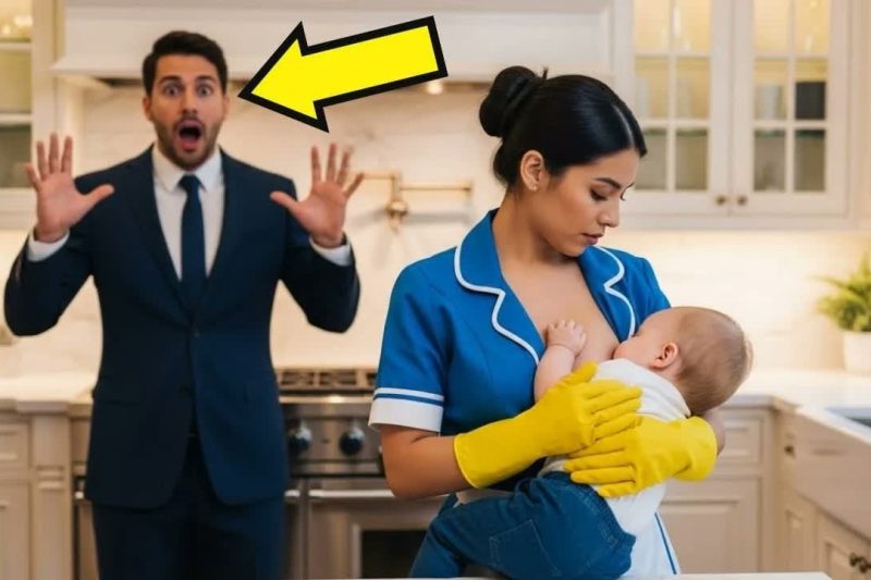 ¡MILLONARIO ENCUENTRA A SU EMPLEADA AMAMANTANDO A SU BEBÉ Y LO QUE HACE LA D
