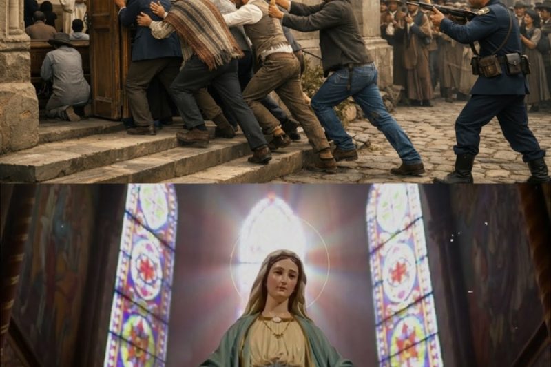  Grupo de protestantes invadió una iglesia para quemar la Eucaristía… entonces la Virgen María aparec